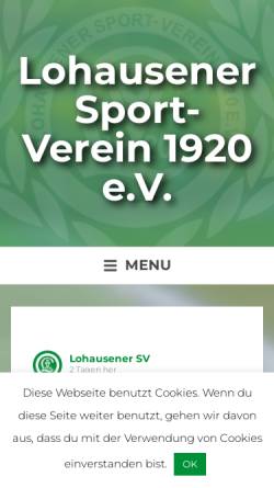 Vorschau der mobilen Webseite www.svlohausen.de, Lohausener SV 1920