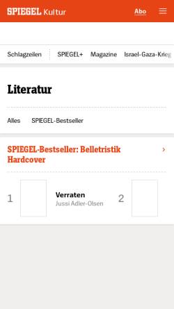 Vorschau der mobilen Webseite gutenberg.spiegel.de, Kurzbiographie und Werke