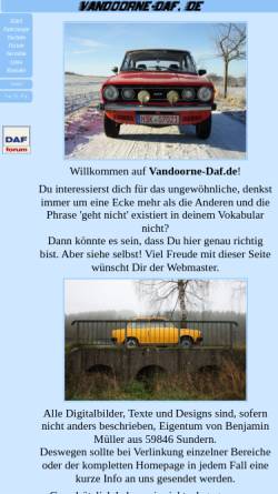 Vorschau der mobilen Webseite vandoorne-daf.de, Vandoorne-daf.de