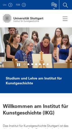 Vorschau der mobilen Webseite www.uni-stuttgart.de, Uni Stuttgart