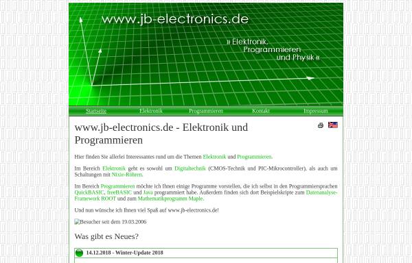 Vorschau von www.jb-electronics.de, Elektronik und Programmieren