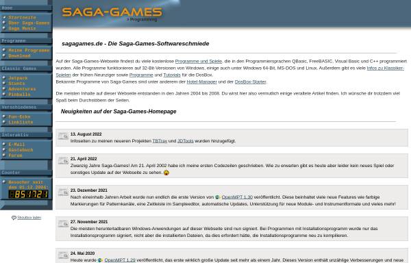 Vorschau von sagagames.de, Saga-Games