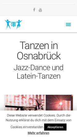 Vorschau der mobilen Webseite www.tsa-im-otb.de, Tanzsportabteilung des Osnabrücker Turnerbundes (OTB)