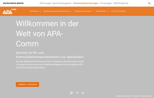 Vorschau von www.apa-defacto.at, APA-DeFacto Datenbanken