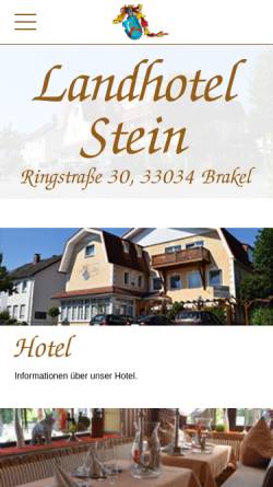 Vorschau der mobilen Webseite www.landhotel-stein.de, Landhotel Stein