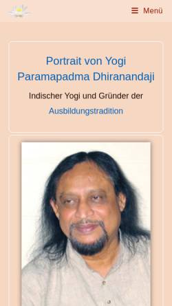 Vorschau der mobilen Webseite www.kriya-yoga.net, Dhirananda, Original Kriya Yoga