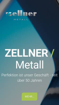 Vorschau der mobilen Webseite www.zellner-metall.de, Zellner M. GmbH