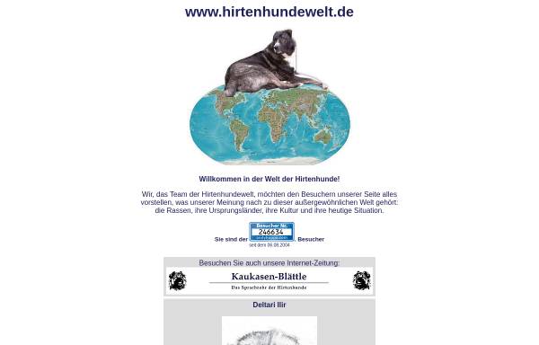 Vorschau von www.hirtenhundewelt.de, Welt der Hirtenhunde