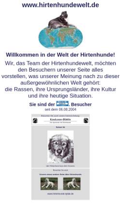 Vorschau der mobilen Webseite www.hirtenhundewelt.de, Welt der Hirtenhunde