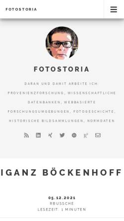 Vorschau der mobilen Webseite www.fotostoria.de, Fotostoria