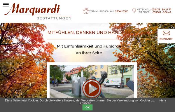 Vorschau von www.marquardt-bestattungen.de, Bestattungsinstitut Lothar Marquardt