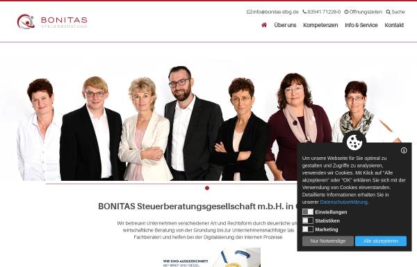 Vorschau von www.bonitas-stbg.de, BONITAS Steuerberatungsgesellschaft m.b.H.