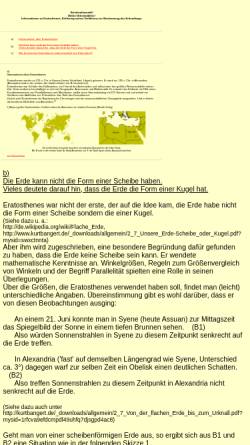 Vorschau der mobilen Webseite www.wernerpieper.de, Eratosthenes und der Erdumfang