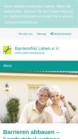 Vorschau der mobilen Webseite www.online-wohnberatung.de, Planungsbüro für Innenraum und Gestaltung - Regina Midderhoff
