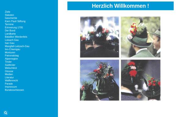 Vorschau von www.gebirgsschuetzen.org, Bund der bayrischen Gebirgsschützen-Kompanien
