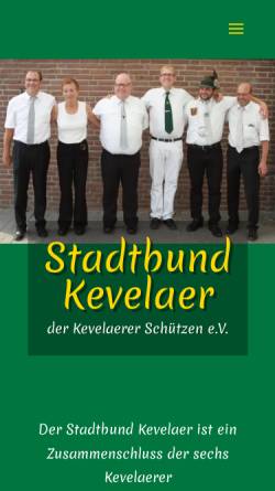 Vorschau der mobilen Webseite www.stadtbund.de, Stadtbund Kevelaer der Kevelaerer Schützen e.V.