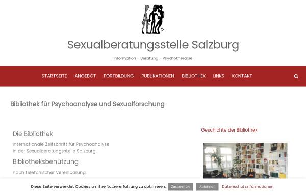 Vorschau von www.sexualberatung-salzburg.at, Bibliothek für Psychoanalyse und Sexualforschung, Salzburg