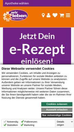 Vorschau der mobilen Webseite www.dieloewenapotheke.de, Löwen - Apotheke