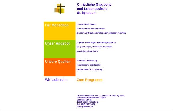 Vorschau von www.glsberlin.de, Christliche Glaubens- und Lebensschule St. Ignatius