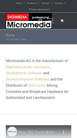 Vorschau der mobilen Webseite www.micromedia.ch, Micromedia AG