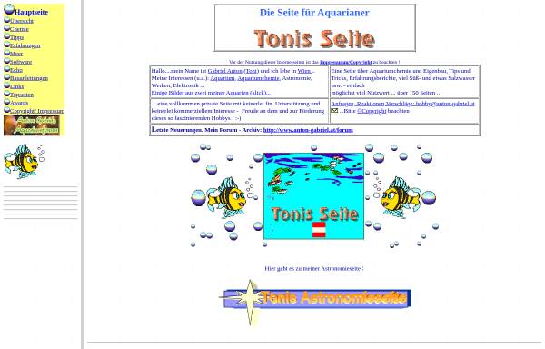 Vorschau von www.anton-gabriel.at, Tonis Seite für Aquarianer