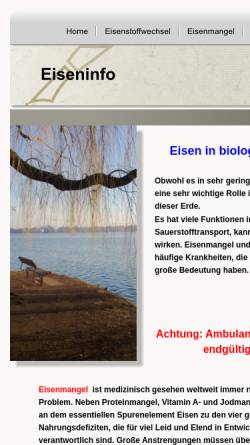 Vorschau der mobilen Webseite www.eiseninfo.de, Eisenstoffwechsel