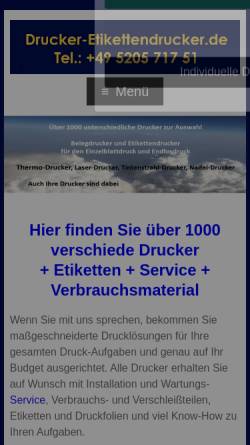 Vorschau der mobilen Webseite www.druckerspezialist.de, Der Druckerspezialist - Christian Busch