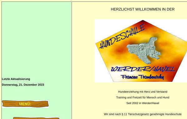 Vorschau von www.hundeschule-werder.de, Bines Welpenschule