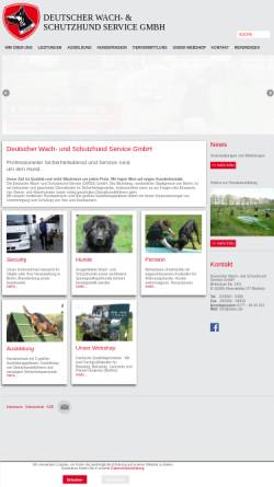 Vorschau der mobilen Webseite www.dwss.de, Deutscher Wach- und Schutzhund Service GmbH
