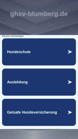 Vorschau der mobilen Webseite ghsv-blumberg.de, GHSV-Blumberg e.V.