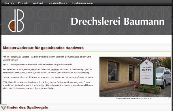 Vorschau von www.drechslerei-baumann.de, Baumann, Eckehart u. Daniel