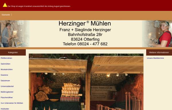 Vorschau von herzinger-muehlen.de, Herzinger, Franz