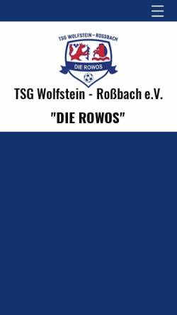 Vorschau der mobilen Webseite www.tsg-wolfstein.de, TSG 1875 / 1932 Wolfstein e.V.