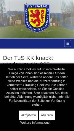 Vorschau der mobilen Webseite www.tuskk.de, TuS 1896/1946 Katzenelnbogen-Klingelbach