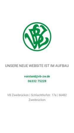 Vorschau der mobilen Webseite www.vb-zw.de, VB Zweibrücken 1901 e.V.