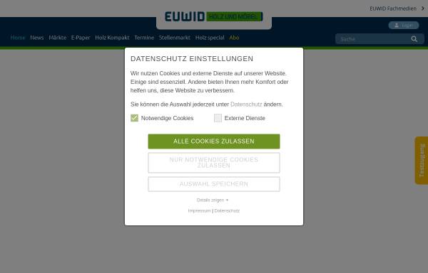 Vorschau von www.euwid-holz.de, EUWID Holz und Holzwerkstoffe