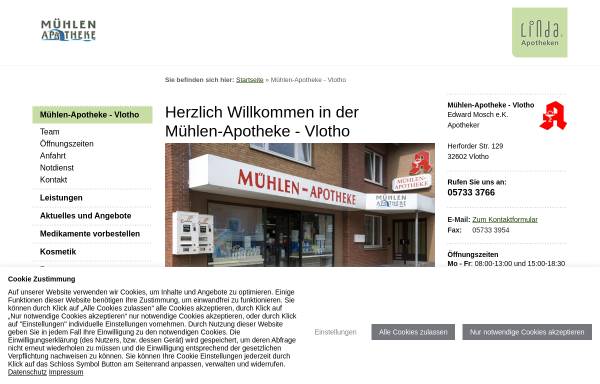 Vorschau von www.muehlen-apotheke-vlotho.de, Mühlen Apotheke Vlotho