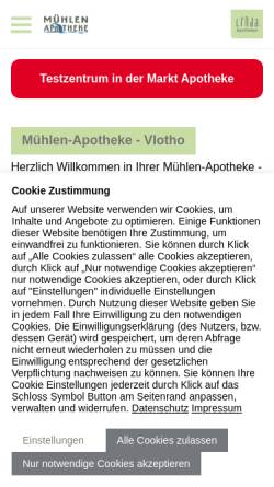 Vorschau der mobilen Webseite www.muehlen-apotheke-vlotho.de, Mühlen Apotheke Vlotho
