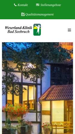 Vorschau der mobilen Webseite bad-seebruch.de, Weserland-Klinik Bad Seebruch