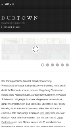 Vorschau der mobilen Webseite www.dubtown.de, Dubtown Industriekultur
