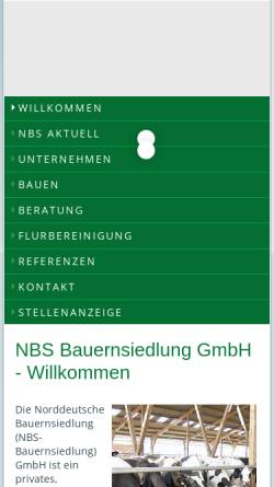 Vorschau der mobilen Webseite www.bauernsiedlung.de, Norddeutsche Bauernsiedlung GmbH
