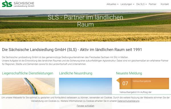 Vorschau von sls-sachsen.de, Sächsische Landsiedlungs GmbH (SLS)