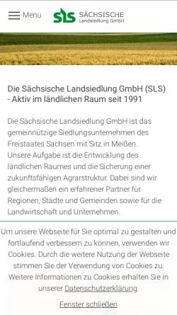 Vorschau der mobilen Webseite sls-sachsen.de, Sächsische Landsiedlungs GmbH (SLS)