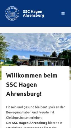 Vorschau der mobilen Webseite www.ssc-hagen-ahrensburg.de, Spiel Sport Club Hagen Ahrensburg