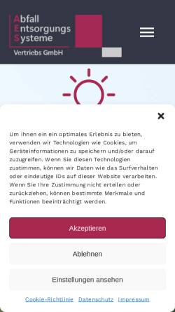 Vorschau der mobilen Webseite aes-pressen.de, AES Vertriebs GmbH