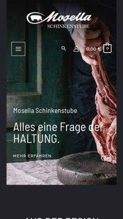 Vorschau der mobilen Webseite www.mosella-schinkenstube.de, Mosella Schinkenstube