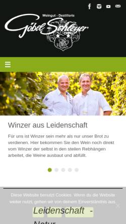 Vorschau der mobilen Webseite www.goebel-schleyer.com, Weingut Göbel-Schleyer-Erben