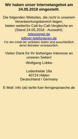 Vorschau der mobilen Webseite www.tarife-fuer-ferngespraeche.de, Tarife für Ferngespräche
