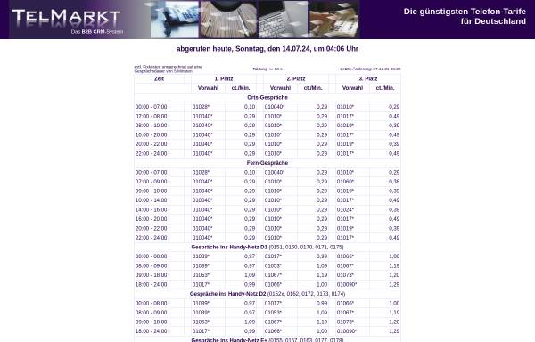 Vorschau von tarife.telmarkt.de, TelMarkt