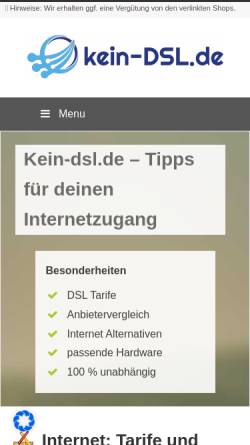 Kein-DSL - Webdesign-Blueteam Andreas Dreßler